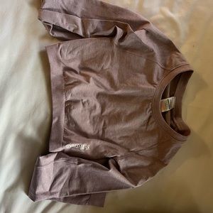Pink gym shark top